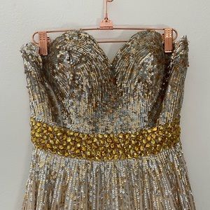 Gold/Cream Prom Dress